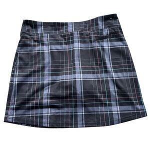 Pebble Beach Black Plaid Golf Skort Skirt